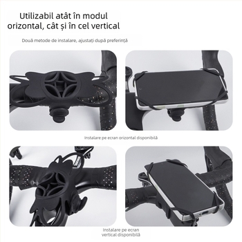 Lumaiwei Suport pentru telefon din silicon cu eliberare rapidă pentru navigare pe biciclete de drum și biciclete electrice — universal, antișoc