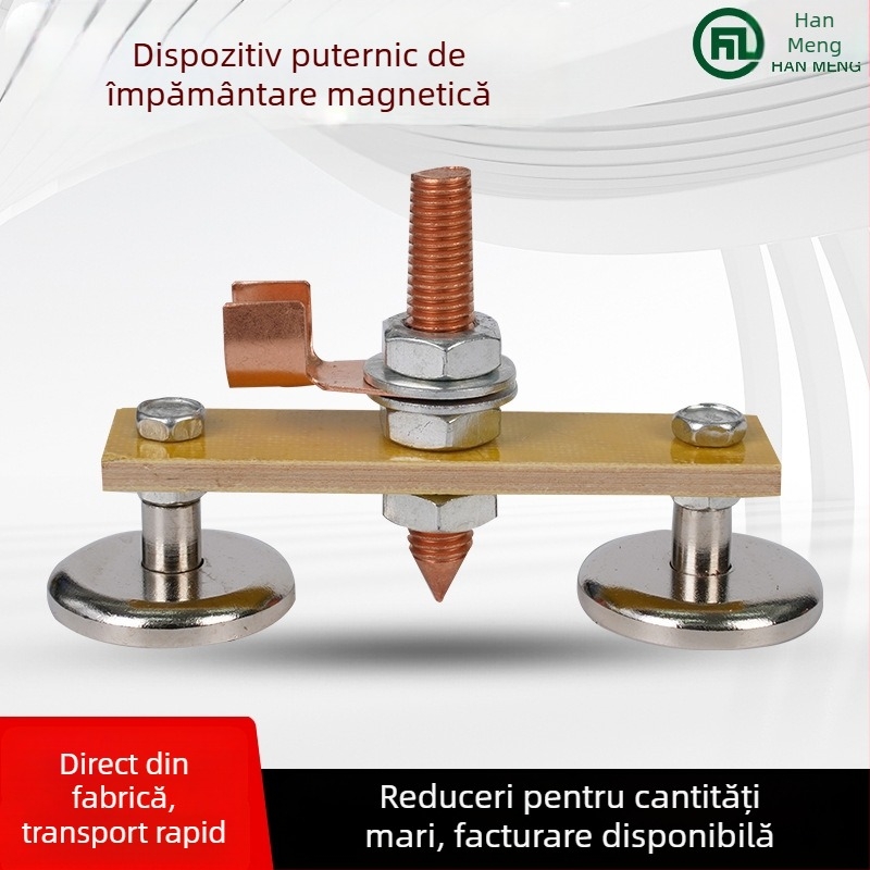 Instrument magnetic de împământare pentru reparații din tablă, clemă de împământare din cupru pentru sudură, mașină de formare auto, conductor de împământare