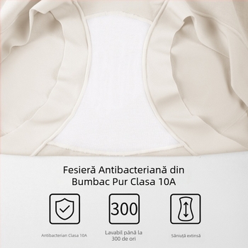 Lenjerie intimă din bumbac pur, clasă A pentru maternitate, bumbac Xinjiang cu fibre lungi, 60 bucăți, crotch antibacterian, șorturi cu talie medie-elastică