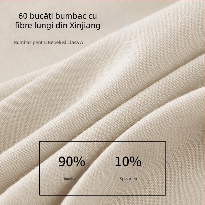 Lenjerie intimă din bumbac pur, clasă A pentru maternitate, bumbac Xinjiang cu fibre lungi, 60 bucăți, crotch antibacterian, șorturi cu talie medie-elastică
