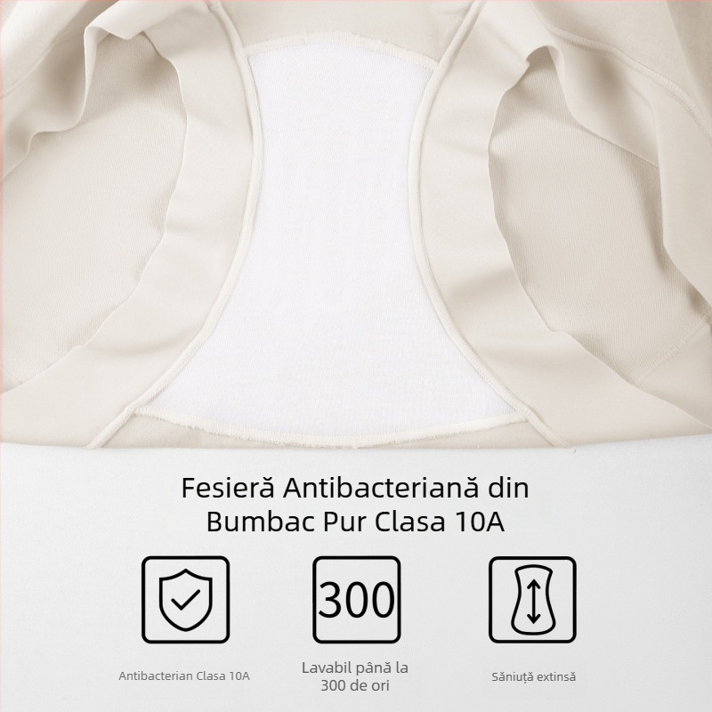 Lenjerie intimă din bumbac pur, clasă A pentru maternitate, bumbac Xinjiang cu fibre lungi, 60 bucăți, crotch antibacterian, șorturi cu talie medie-elastică