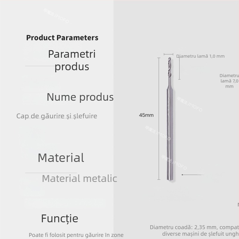 Cap de frezare unghii cu diamant încrustat, vârf extensibil pentru perforare rapidă, burghiu de manichiură din oțel wolfram