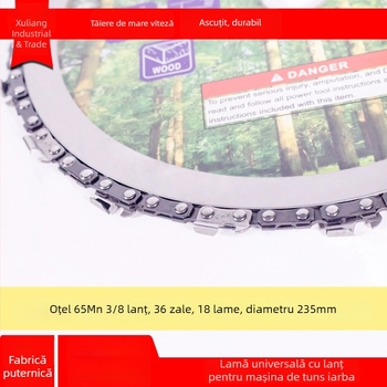 235 mm lamă cu lanț pentru prelucrarea lemnului, lame circulare de 9 inci și 7 inci pentru tuns iarba