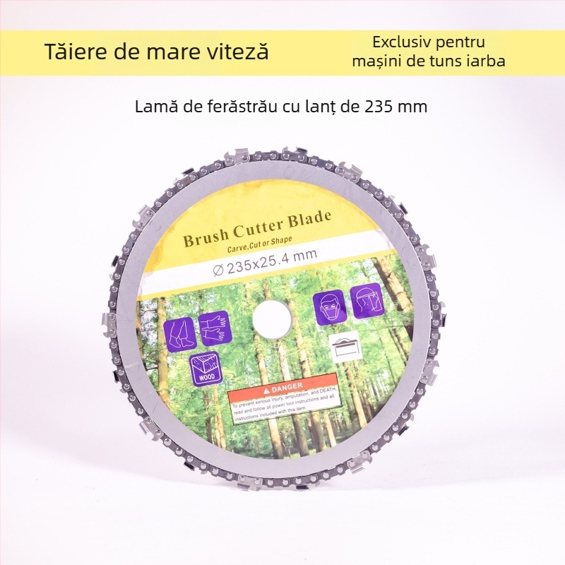 235 mm lamă cu lanț pentru prelucrarea lemnului, lame circulare de 9 inci și 7 inci pentru tuns iarba