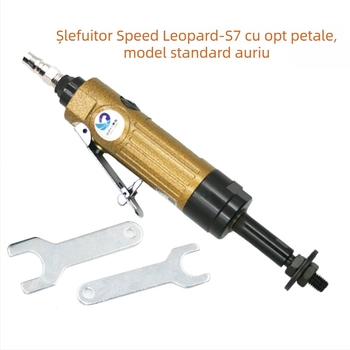 Mașină de șlefuit și polisare octogonală, acționată pneumatic, cu viteză reglabilă și opt lame