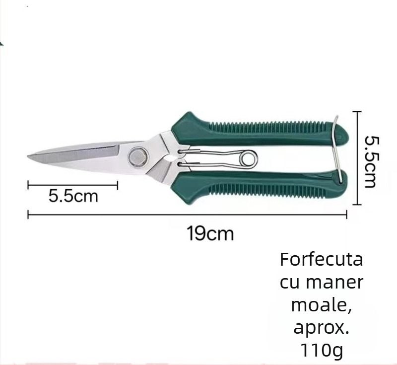 Foarfeci de grădină pentru tăierea plantelor în ghivece și a florilor, foarfece pentru flori, foarfece de uz casnic, foarfece metalice multifuncționale