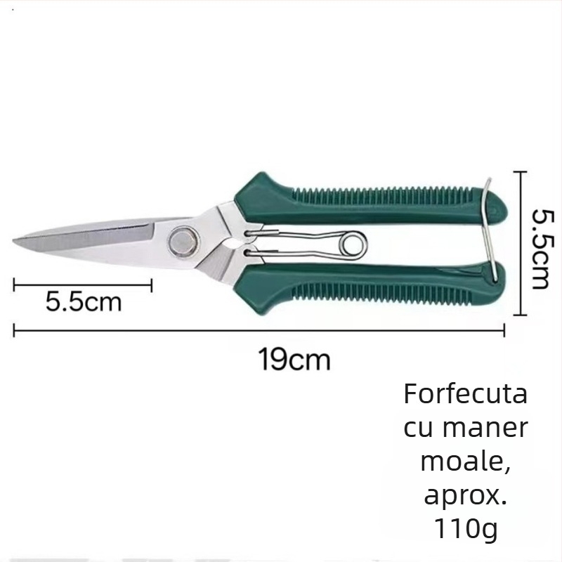 Foarfeci de grădină pentru tăierea plantelor în ghivece și a florilor, foarfece pentru flori, foarfece de uz casnic, foarfece metalice multifuncționale