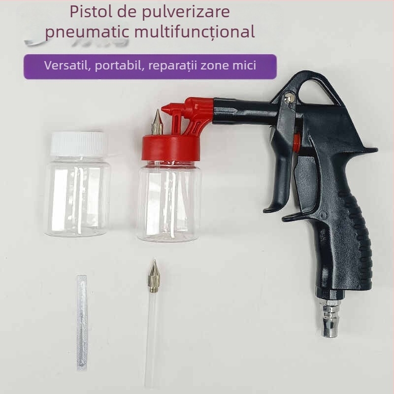 Pistol pneumatic de vopsire pentru reparații auto și mobilier – set multifuncțional de pensule de vopsea