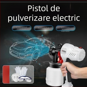 Pistol de pulverizare electric portabil, automat, pentru interior, grund și strat de finisare
