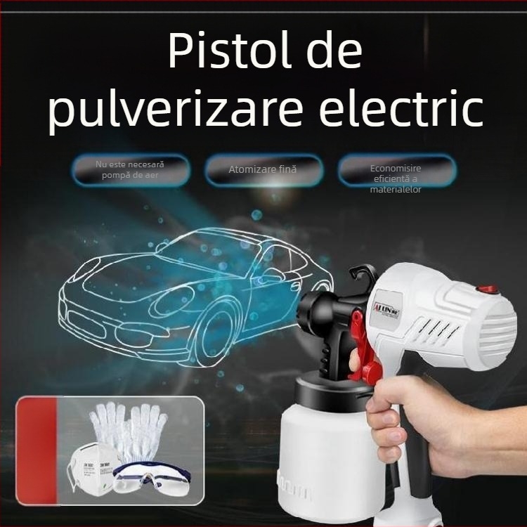 Pistol de pulverizare electric portabil, automat, pentru interior, grund și strat de finisare