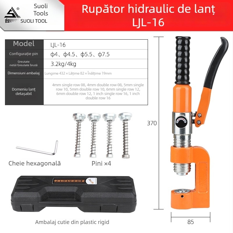 Despărțitor hidraulic pentru lanț cu funcționare manuală — LJL-8 unealtă multifuncțională pentru tăiere rapidă și demontare a lanțurilor