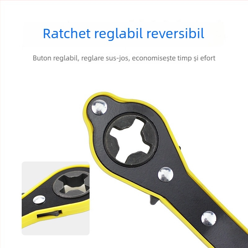 Unealtă universală de reparații auto: cric, cheie cu clichet manual