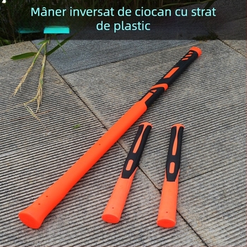 Ciocan pentru zidărie cu mâner din fibră de sticlă, cap octagonal, priză din plastic acoperită cu cauciuc; priză antislip și mâner amortizant
