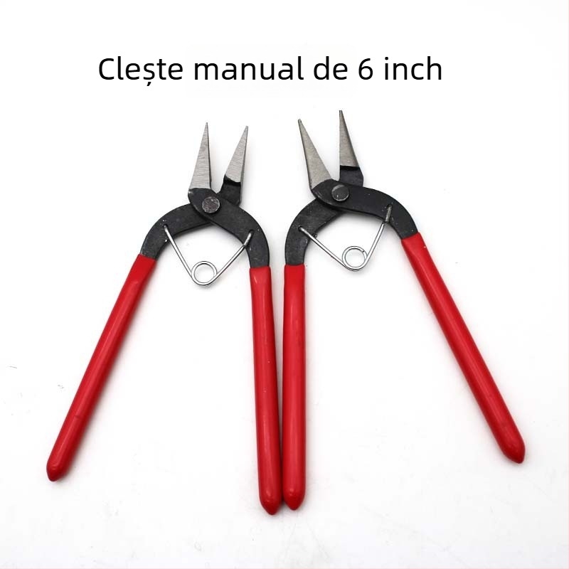 Set de clești pentru bijuterii DIY de 6 inci: clești cu nas plat, nas rotund, clești pentru inele și clești cu nas ascuțit