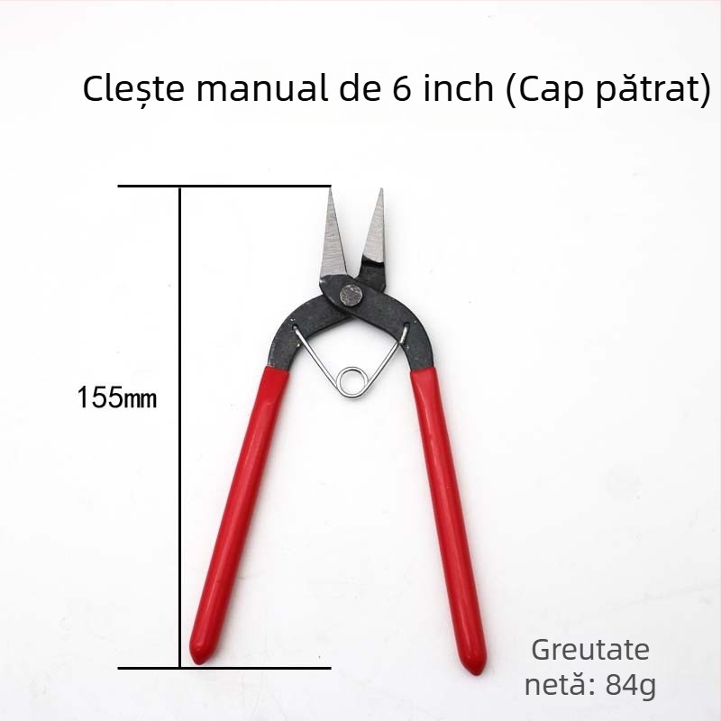Set de clești pentru bijuterii DIY de 6 inci: clești cu nas plat, nas rotund, clești pentru inele și clești cu nas ascuțit
