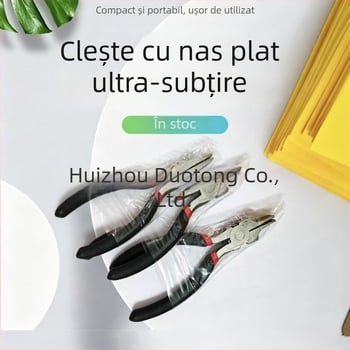 Clește multifuncțional Sanxin, în stoc, negru și roșu, personalizabil, vârf plat ultra-subțire, clește cu cioc de rață