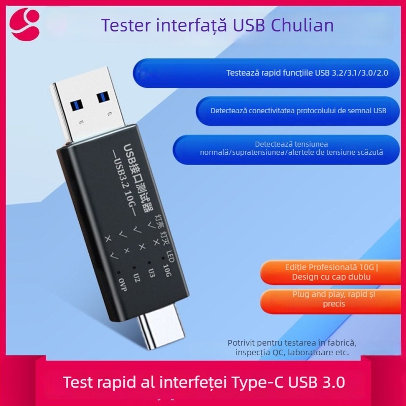 Tester de interfață USB și hub 3.2 – porturi Type-C și USB 3.0: funcție, curent și tensiune