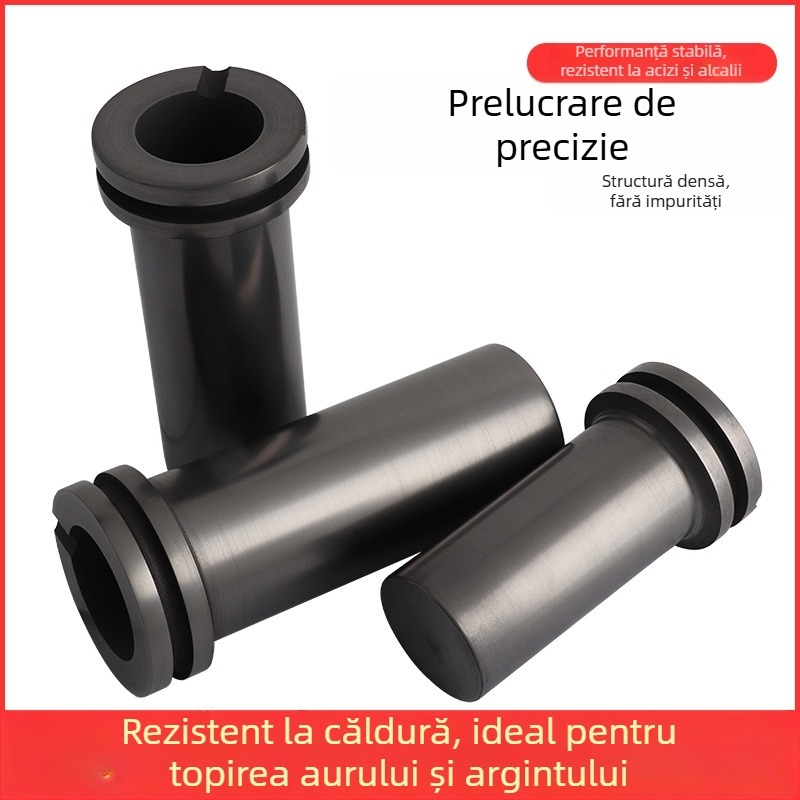 Cruciblu de grafit pentru temperaturi înalte, cruciblu cu inel dublu pentru topirea aurului, argintului, cuprului și aluminiului, accesorii pentru cuptorul de topire