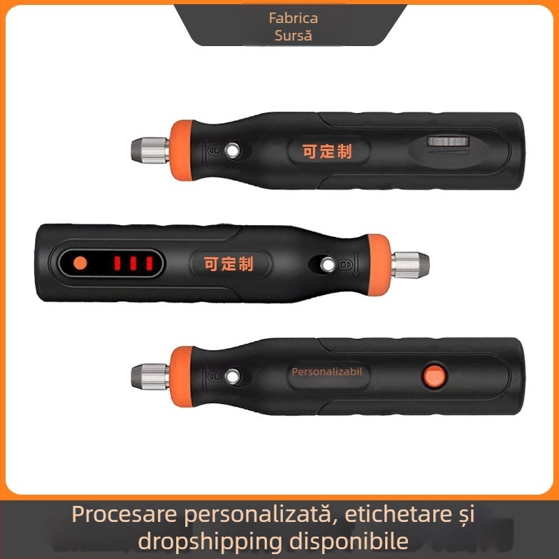 Freza mică portabilă, electrică, pentru gravură, sculptură și găurire – piatră și lemn, unealtă DIY