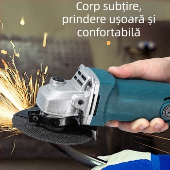 Polizor unghiular manual compact pentru uz casnic — șlefuire, lustruire și tăiere