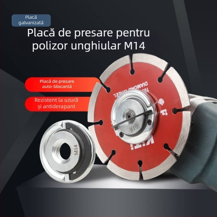 Polizor unghiular portabil cu placă de presiune cu inel de tragere M10M145/8-11 pentru lustruire și șlefuire