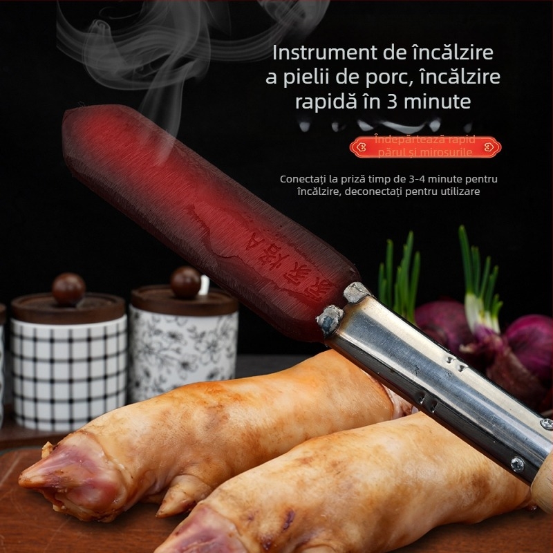 Fier electric pentru arderea părului de porc, a pielii și a cărnii; unealtă pentru prelucrarea cărnii