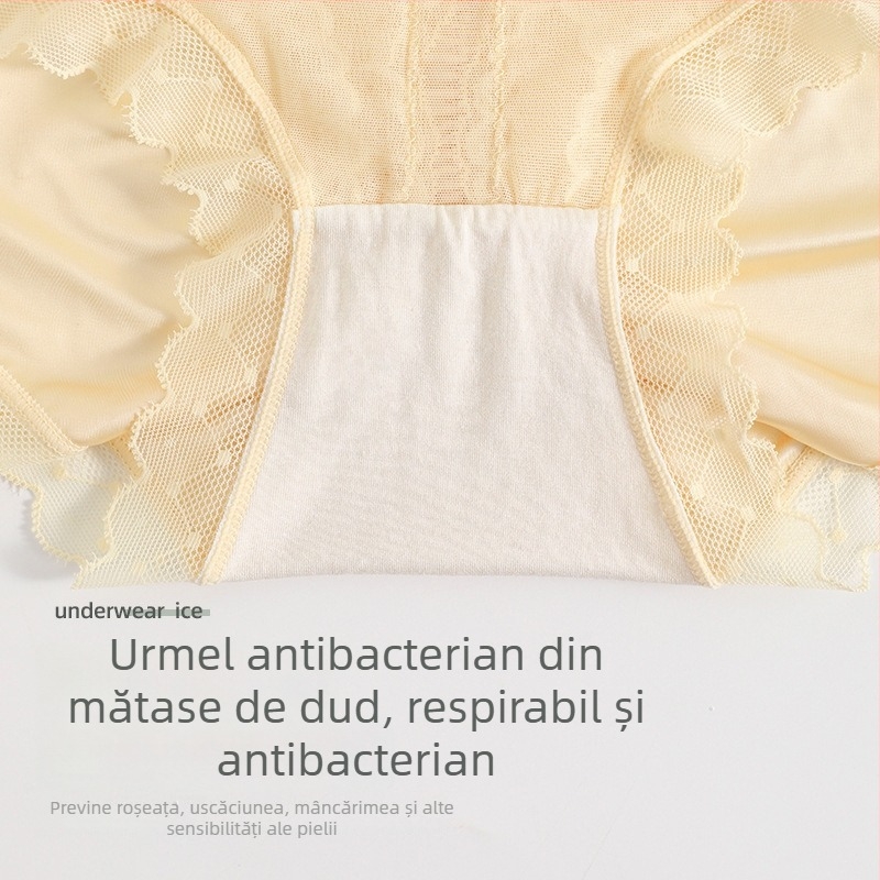 Chiloți femei talie înaltă pentru controlul abdomenului, Ice Silk, siluetă în formă de piersică, confortabili, respirabili, uscare rapidă, căptușire din bumbac