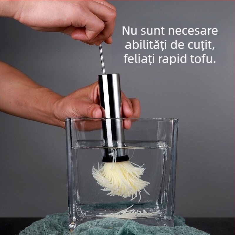 Șablon din oțel inoxidabil 304 pentru tofu, formă de crizantemă, uz casnic, ramă pentru tofu și cuțit de tăiere