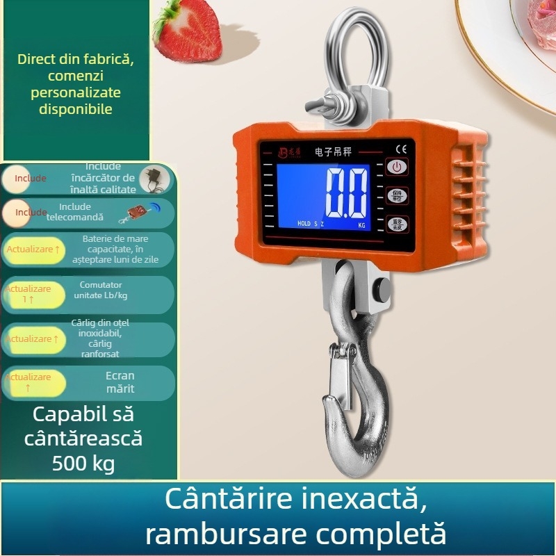 OCS-P1 cântar electronic suspendat, capacitate 1000 kg, cântar portabil cu cârlig, tracțiune 1–2 t