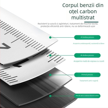 Bandă de măsurat 5-10 m, înaltă precizie, durabilă, îngroșată și anti-cadere, pentru tâmplărie și zidărie, bandă din oțel întărit