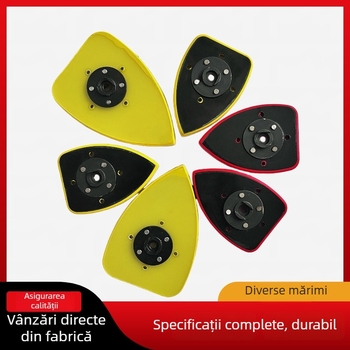 Disc de șlefuit triunghiular pneumatic, cu bază din spumă PU și disc de lustruire cu Velcro