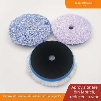 Disc de polire din microfibră cu spate velurat, auto-adesiv, pentru detailing auto și finisare oglinditoare într-un singur pas pe suprafața vopselei