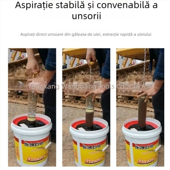 Set dual pentru pistol de ungere: tavă de aspirație a uleiului și tavă de presiune a uleiului, recipiente mari și mici de ulei, din aliaj de fier și plastic