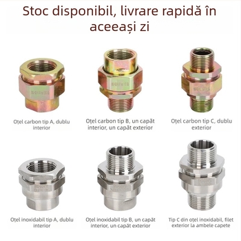 BHJ cuplu din oțel de carbon galvanizat, protecție împotriva exploziei, cu fileturi interne și externe M20/NPT25, filetare îngroșată