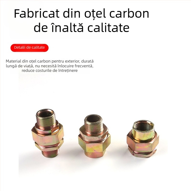 BHJ cuplu din oțel de carbon galvanizat, protecție împotriva exploziei, cu fileturi interne și externe M20/NPT25, filetare îngroșată