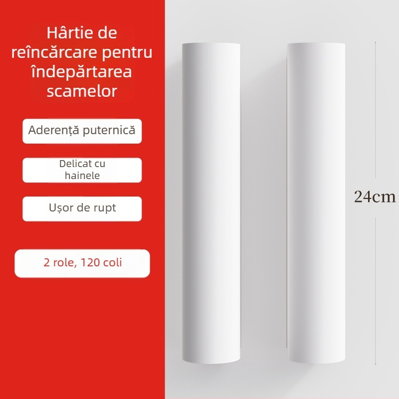 Good Housewife rolă pentru scame cu mâner lung, rolă mare pentru podea, îndepărtare praf, păr și scame