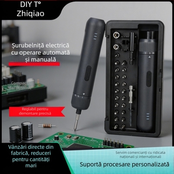 Diy șurubelniță electrică reîncărcabilă — set compact multifuncțional pentru uz casnic, cu oțel de unelte S2
