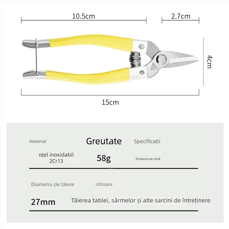 Foarfece puternice de tăierea pomilor fructiferi, tăierea portocalelor și a viței de vie, subțierea florilor și a fructelor, grădinărit, altoire, recolta fructelor