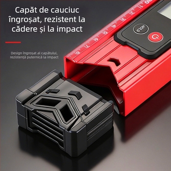 Nivel digital magnetic compact, ecran mare, precizie înaltă, calitate profesională, anti-cadere, din aliaj de aluminiu îngroșat