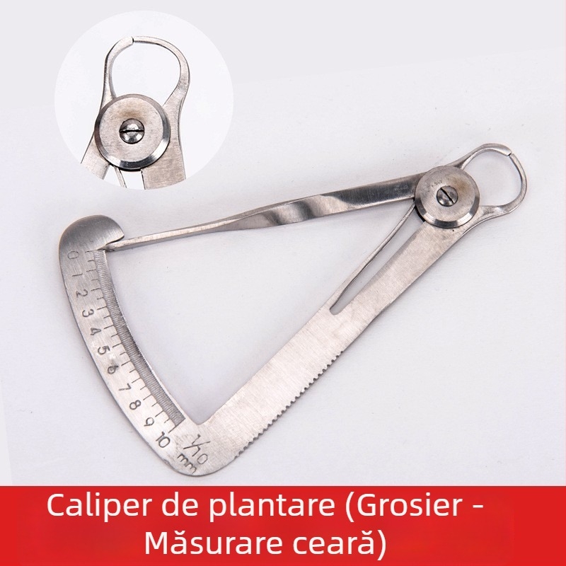 Caliper dentar din metal pentru măsurarea cerii și coroanei interne – înaltă precizie, oțel inoxidabil