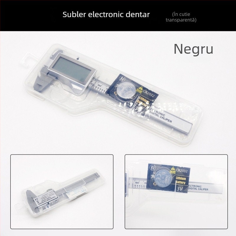 Caliper dentar din metal pentru măsurarea cerii și coroanei interne – înaltă precizie, oțel inoxidabil
