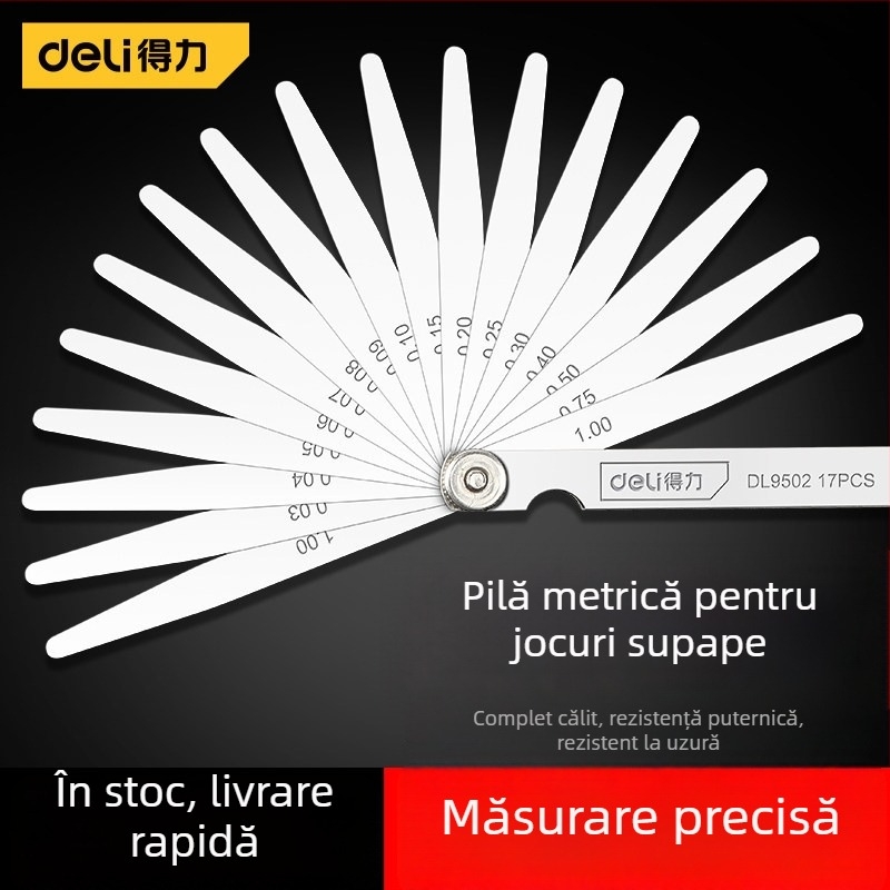 Set de calibru pentru spațiul valvei din oțel inoxidabil, foi de calibru individuale, grosimemetru