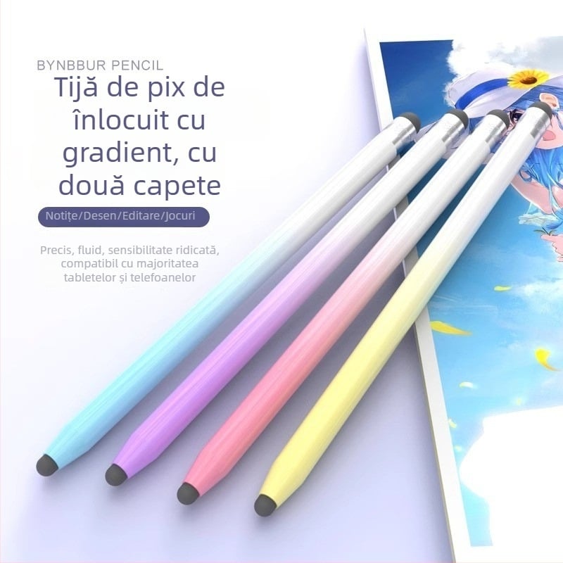 Stylus capacitiv universal cu vârf de silicon pentru telefoane și tablete — desen, editare, scriere