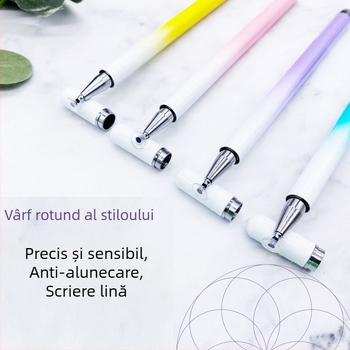 Stylus magnetic cu finisaj gradient — stylus capacitiv cu disc dual pentru dispozitive Huawei, telefoane, tablete și calculatoare