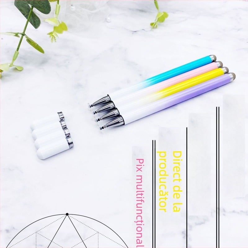 Stylus magnetic cu finisaj gradient — stylus capacitiv cu disc dual pentru dispozitive Huawei, telefoane, tablete și calculatoare