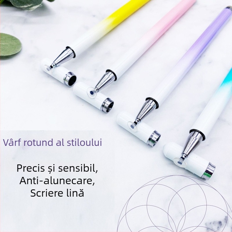 Stylus magnetic cu finisaj gradient — stylus capacitiv cu disc dual pentru dispozitive Huawei, telefoane, tablete și calculatoare