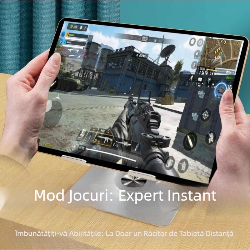 Suport de masă pentru tabletă cu rotație și radiator perforat pentru tablete de gaming DIY pe bază de semiconductori