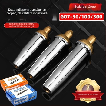 Duză de tăiere din oțel inoxidabil, din două piese, pentru gaz propan lichid, tip G07-30/100/300, nr. 123.