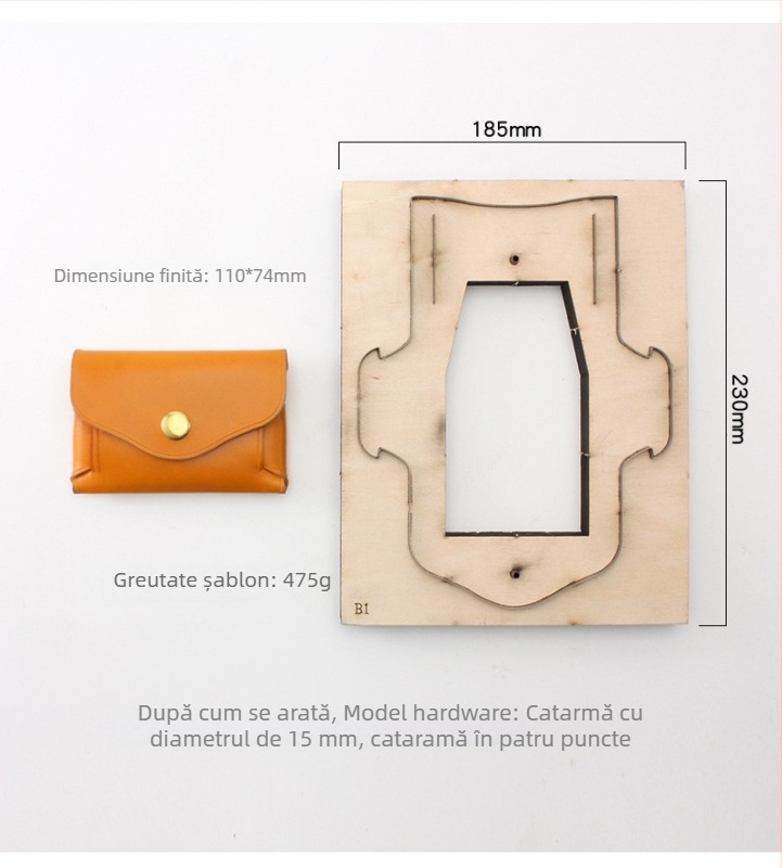O varietate de matrițe pentru tăierea pielii, pentru accesorii mici din piele, proiecte DIY lucrate manual