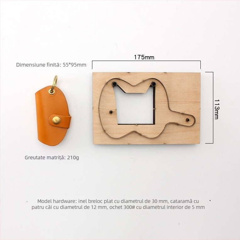 O varietate de matrițe pentru tăierea pielii, pentru accesorii mici din piele, proiecte DIY lucrate manual